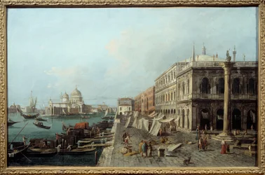 Vista del molo davanti alla Zecca a Venezia nel XVIII secolo