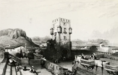 Villa Butera, Bagheria, Sicilia, incisione, Italia