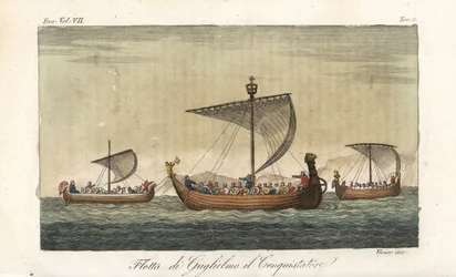 La flotta di navi da guerra di Guglielmo il Conquistatore