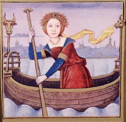 Iside, illustrazione da De Mulieribus Claris di Giovanni Boccaccio