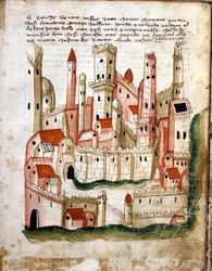 Veduta della città di Gerusalemme, da Libro d