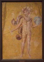 Apollo-Helios con sfera, seconda metà del I secolo (circa 79 d.C.) (affresco)
