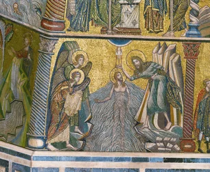 San Giovanni che battezza Gesù nel fiume Giordano (mosaico)