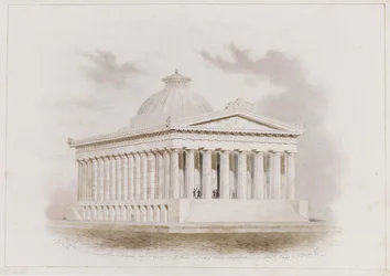 U. S. Custom House, New York, prospettiva, 1834