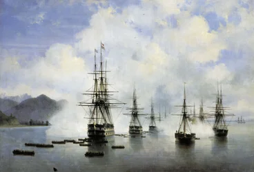 Russo: "Lo sbarco di N. N. Raevskyi a Subashi" Lo sbarco di N. N. Raevskyi a Subashi