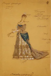 Costume per il balletto La bella addormentata di P. Tchaikovsky, 1887