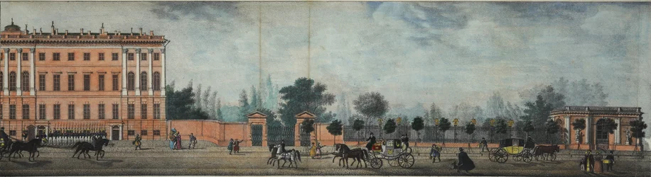 Il Palazzo Anichkov. Dal panorama della Prospettiva Nevskij, 1830