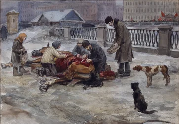 Anni di fame a Pietrogrado di Vladimirov, Ivan Alexeyevich (1869-1947)
