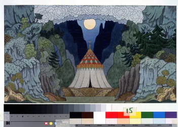 Disegno preparatorio per la scenografia dell