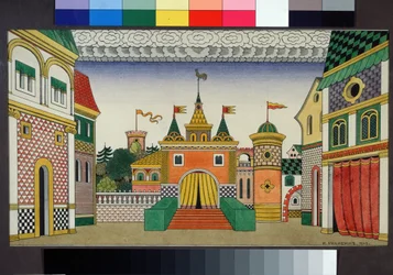 Disegno preparatorio per la scenografia dell