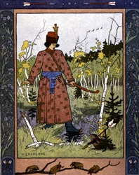 Fiaba russa "La principessa rana", ill. di Bilibin