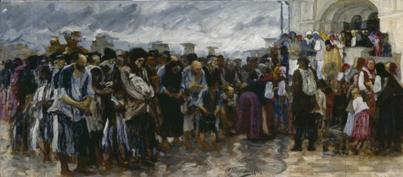 Mendicanti alla chiesa