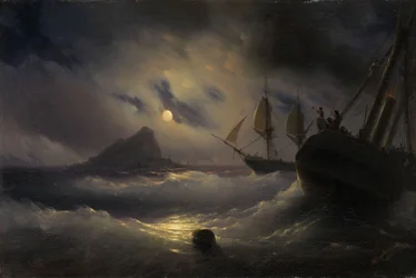 Gibilterra di notte, 1844
