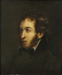Ultimo ritratto in vita del poeta Alexander Sergeyevich Pushkin 1799-1837, 1837