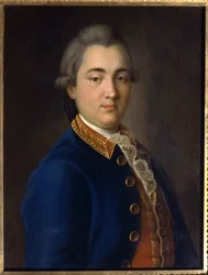 Ritratto di Boris Vladimirovich Sheremetev in uniforme del reggimento delle guardie di cavalleria