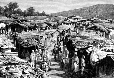 Il quartiere Beni-Ramasses, Costantina, Algeria, 1895