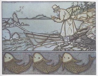 Illustrazione per La fiaba del pescatore e del pesce
