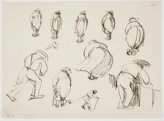 Studi di figure di spalle