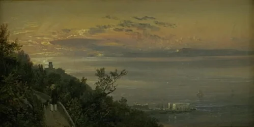 Vista dalle colline sopra Castellamare a Napoli