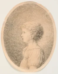 Ritratto di bambino. Profilo a destra