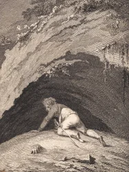 Niels Klim sconfitto si nasconde nella caverna