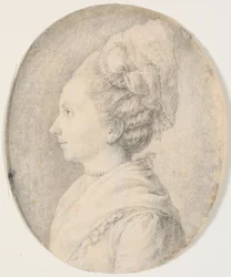 Ritratto di donna. Profilo a sinistra