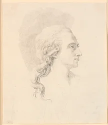 Ritratto dello scultore Alexander Trippel. Profilo a destra