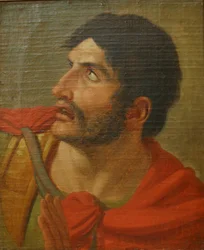 Guerriero antico. Studio della testa