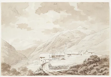 Il villaggio di Airolo nelle Alpi