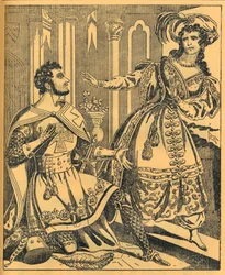 Ivanhoe: Sir Brian de Bois Guilbert e Rebecca, XIX secolo