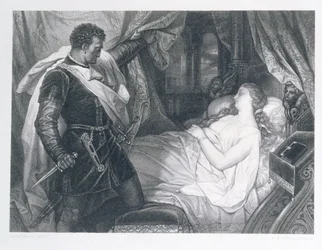 Otello e Desdemona, inciso da Eduard Buchel