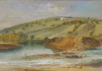 Farnley Hall, dalla confluenza del Wharfe e del Washburn, 1818