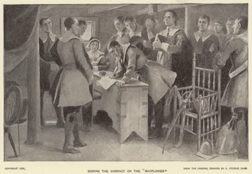 Firma del Patto sul "Mayflower"