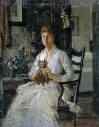 Ritratto di signora con cane (Anna Baker Weir)