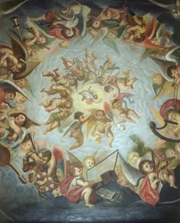 Soffitto della Sala del Paradiso, Castello di Bolsover, Derbyshire, 2000