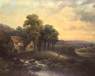 Cottage al tramonto