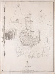 Arcipelago, Isola di Rodi, città e porti di Rodi rilevati dal Comandante Thomas Graves, HMS 