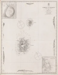 Azzorre Corvo e Flores. Rilevato dal Capitano A.T.E Vidal R.N 1844.