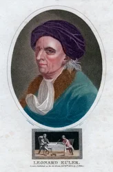 Leonhard Euler, matematico e fisico svizzero del XVIII secolo, 1804