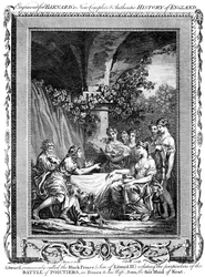Edoardo, il Principe Nero, riferisce i particolari della battaglia di Poitiers, XIX secolo