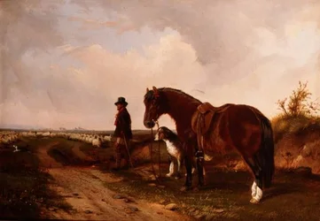 Un Pastore con Pony e Levriero