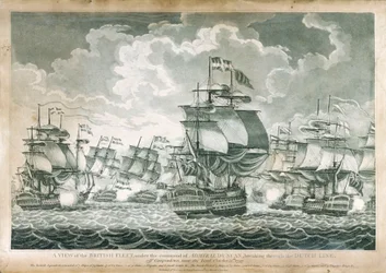 Vista della flotta britannica sotto il comando dell
