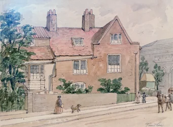 Vecchie case a Kennington Green, 1855