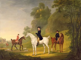 Lord Bulkeley e i suoi segugi, il suo cacciatore John Wells e Whipper-In R. Jennings, 1773