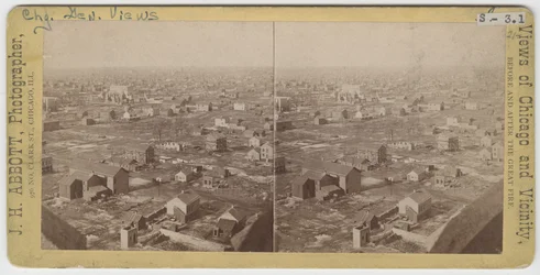 Stereografia della veduta verso nord-nordovest dalla Water Tower dopo l