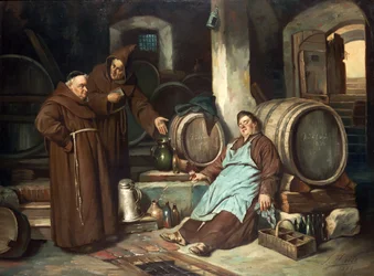 Monaci in una cantina, 1873