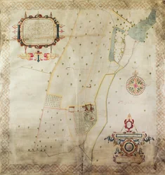 Mappa del maniero di Shifnal, Shropshire, 1635