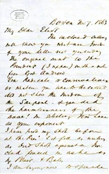 Lettera firmata J.M.F. [J.M. Forbes], Boston, a Eliot [William G. Eliot], 7 novembre 1863