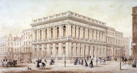 Vista del Army and Navy Club su Pall Mall, Westminster, Londra