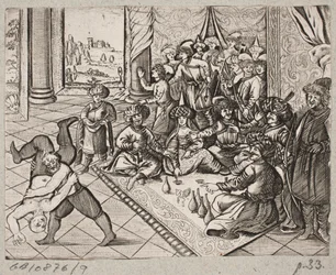 Illustrazione per Adam Olearius, "Persianischer Rosenthal von einem Sinnreichen Poeten Schich Saadi [...]", Schleswig 1660